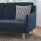 Flash Furniture Navy Faux Linen Split Back Futon Sofa-Wooden Legs HC-1035-NV-GG - alternate 7